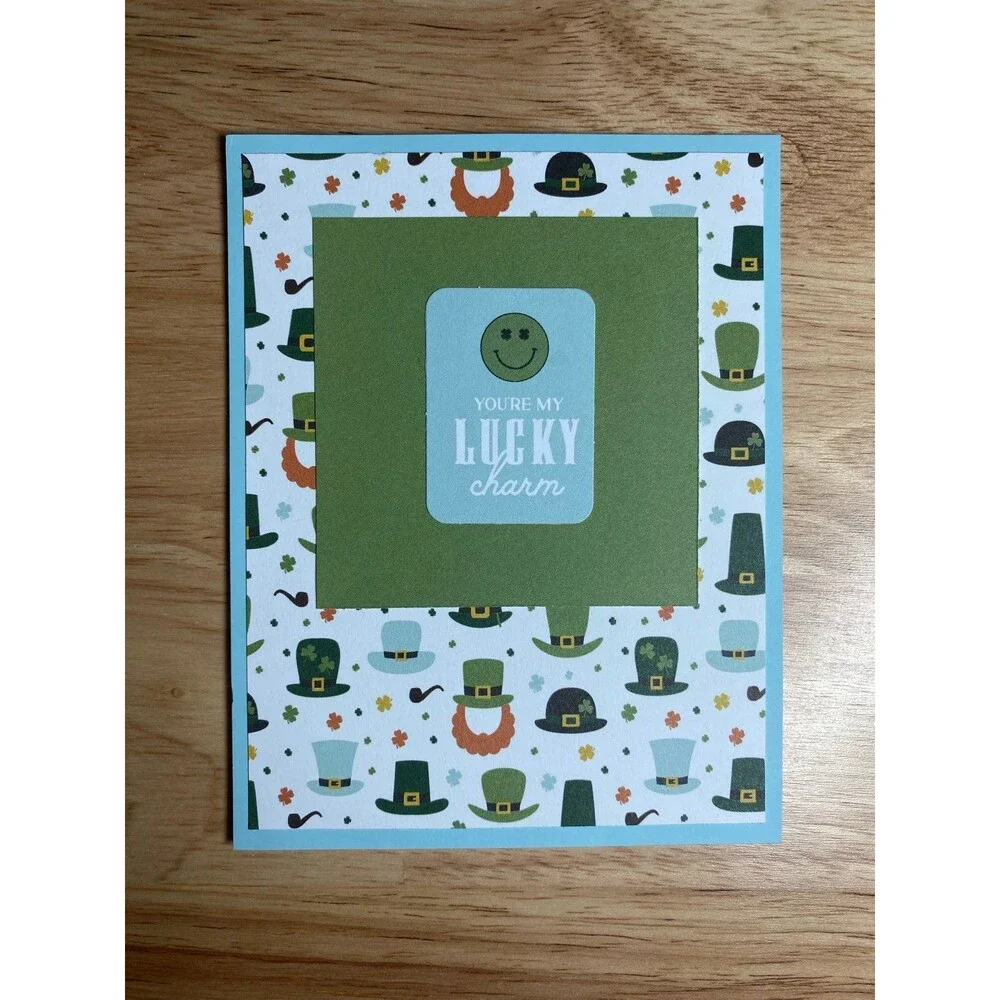 Handmade St. Patrick’s Day Blank Greeting Card A2 & Envelope